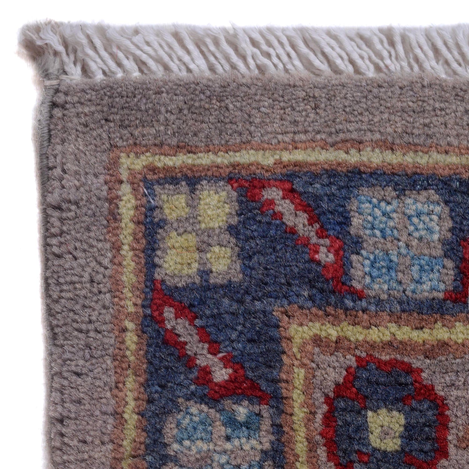 Kazak Rug Handmade Gray Medallion 9x12 ft