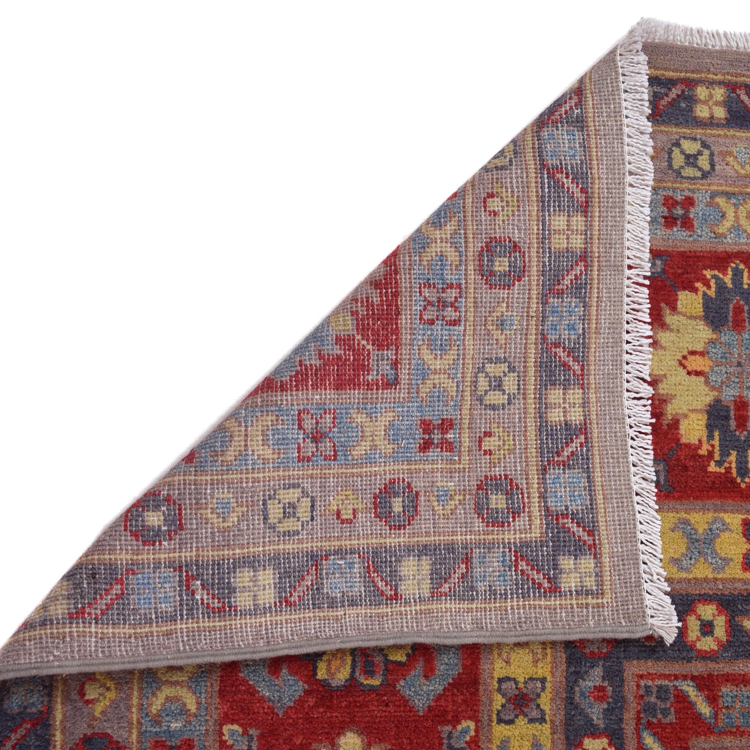 Kazak Rug Handmade Gray Medallion 9x12 ft