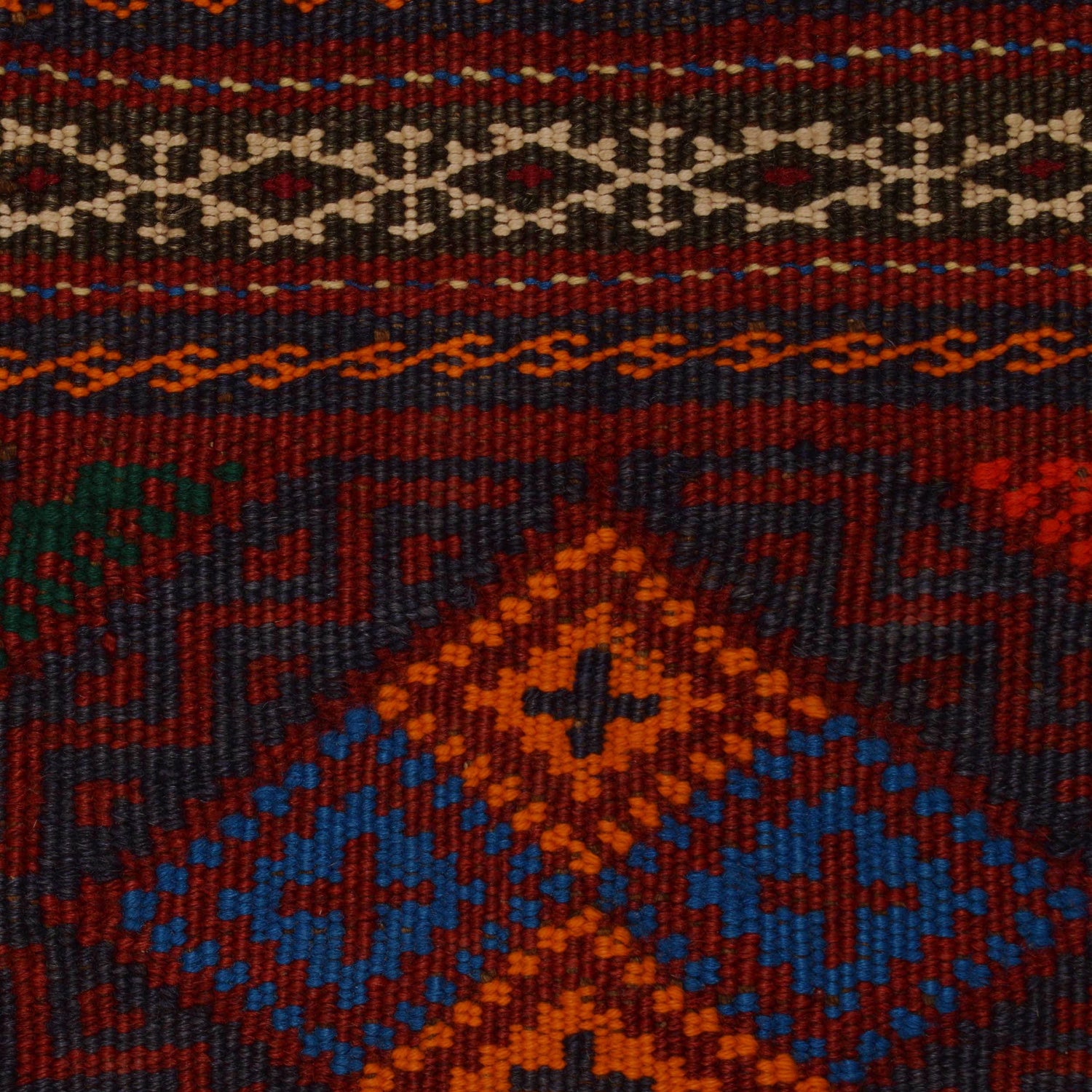 Laghari Kilim Area Rug Handmade Multi Geometric 4x6 ft