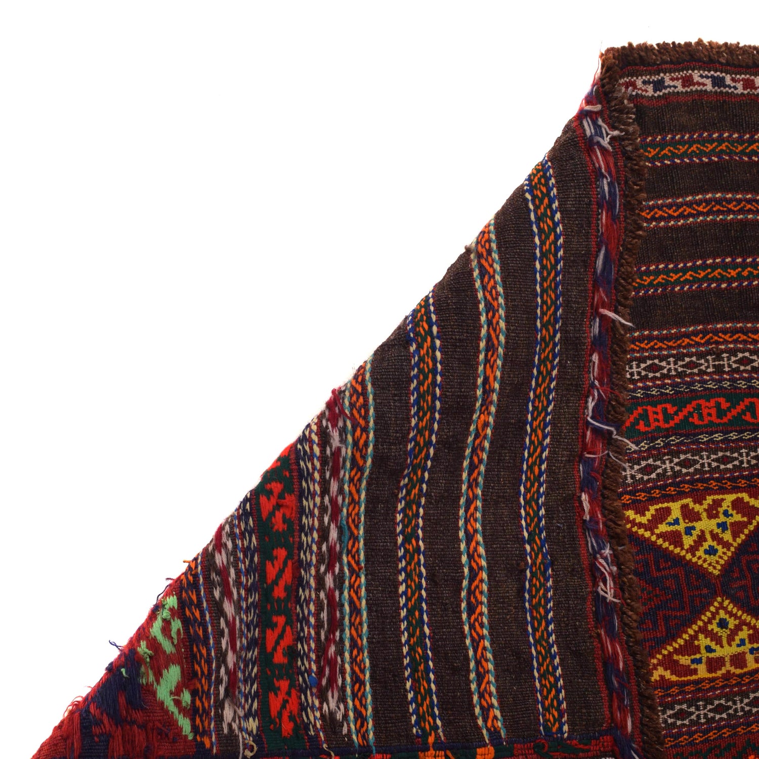 Laghari Kilim Area Rug Handmade Multi Geometric 4x6 ft