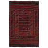 Laghari Kilim Area Rug Handmade Multi Geometric 4x7 ft