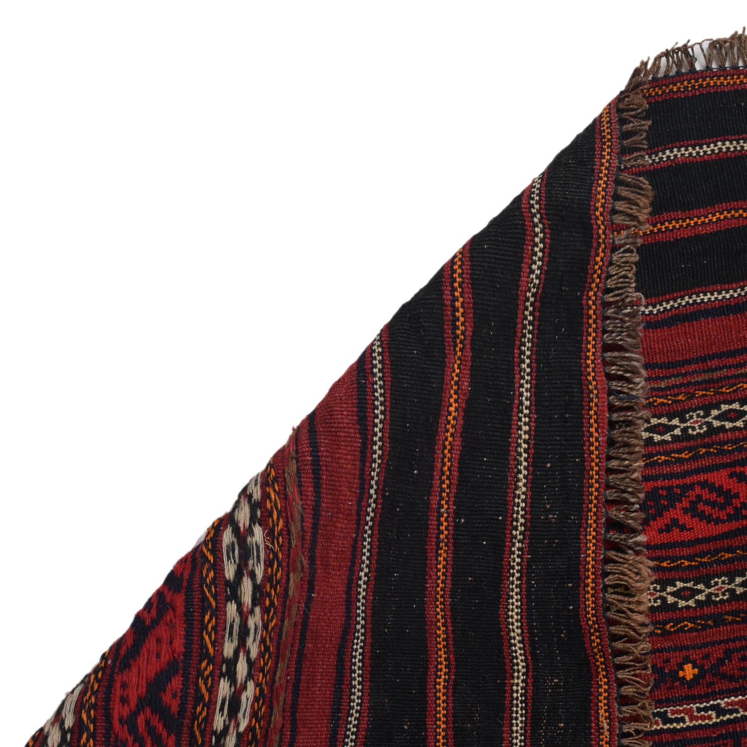 Laghari Kilim Area Rug Handmade Multi Geometric 4x7 ft