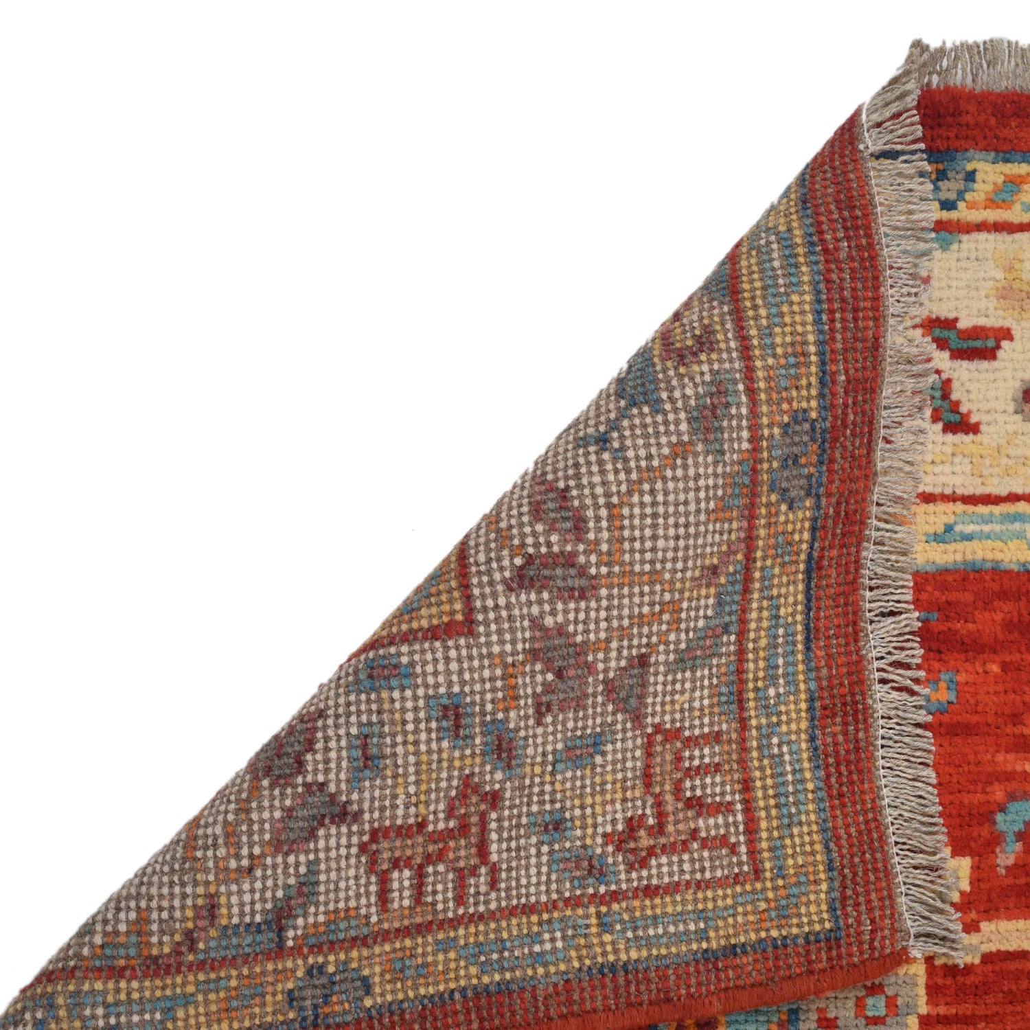 Pictorial Rug Handmade Red Design