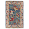 Pictorial Rug Handmade Blue Design