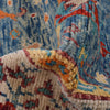 Pictorial Rug Handmade Blue Design