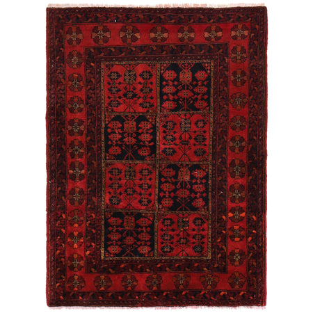 Khal Mohammadi Rug Handmade Red 3x5 ft