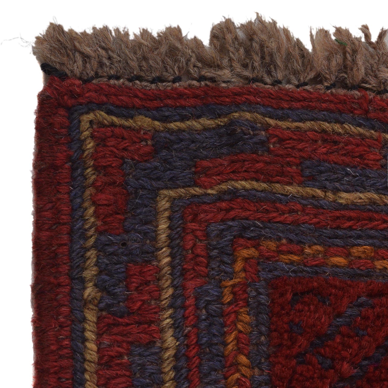 Mashwani Runner Rug Handmade Multi Geometric 4x4 ft