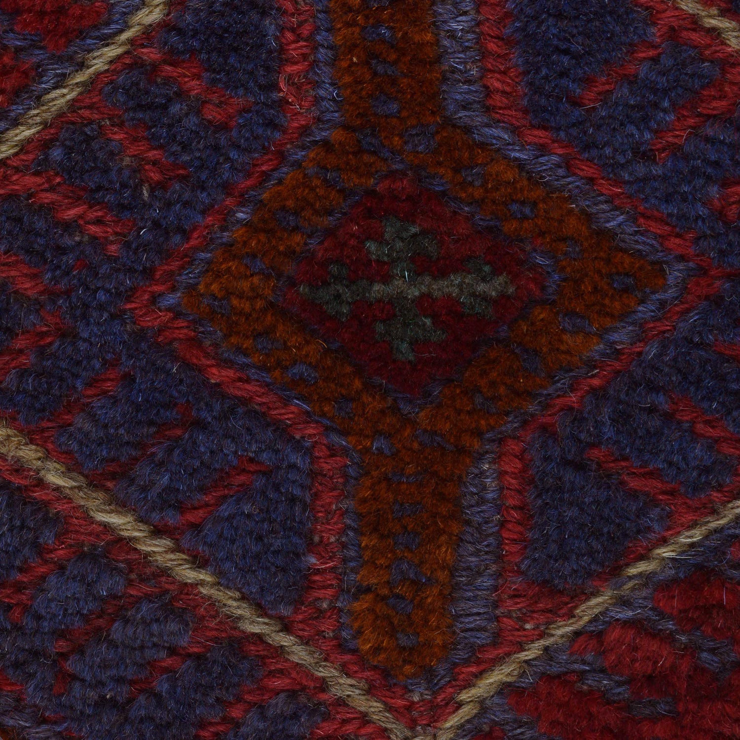Mashwani Runner Rug Handmade Multi Geometric 4x4 ft