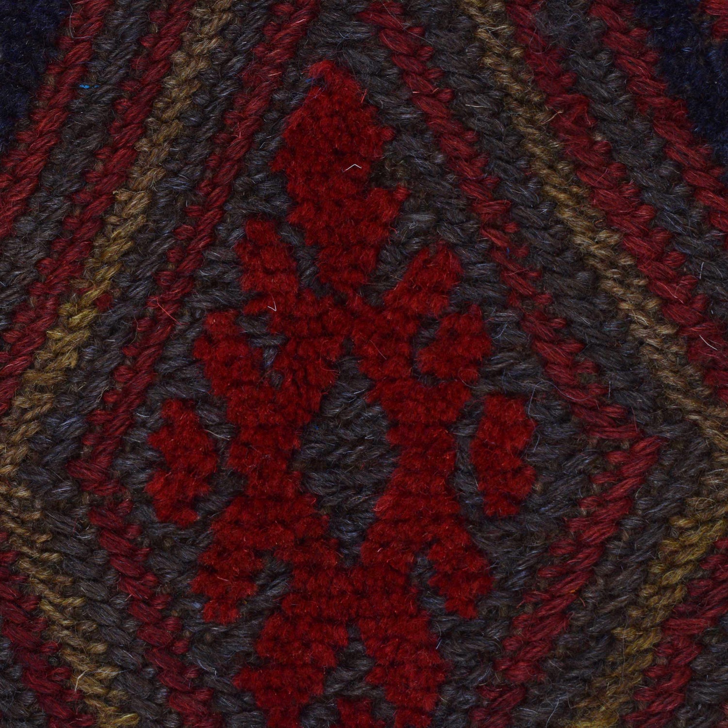 Mashwani Runner Rug Handmade Multi Geometric 4x4 ft