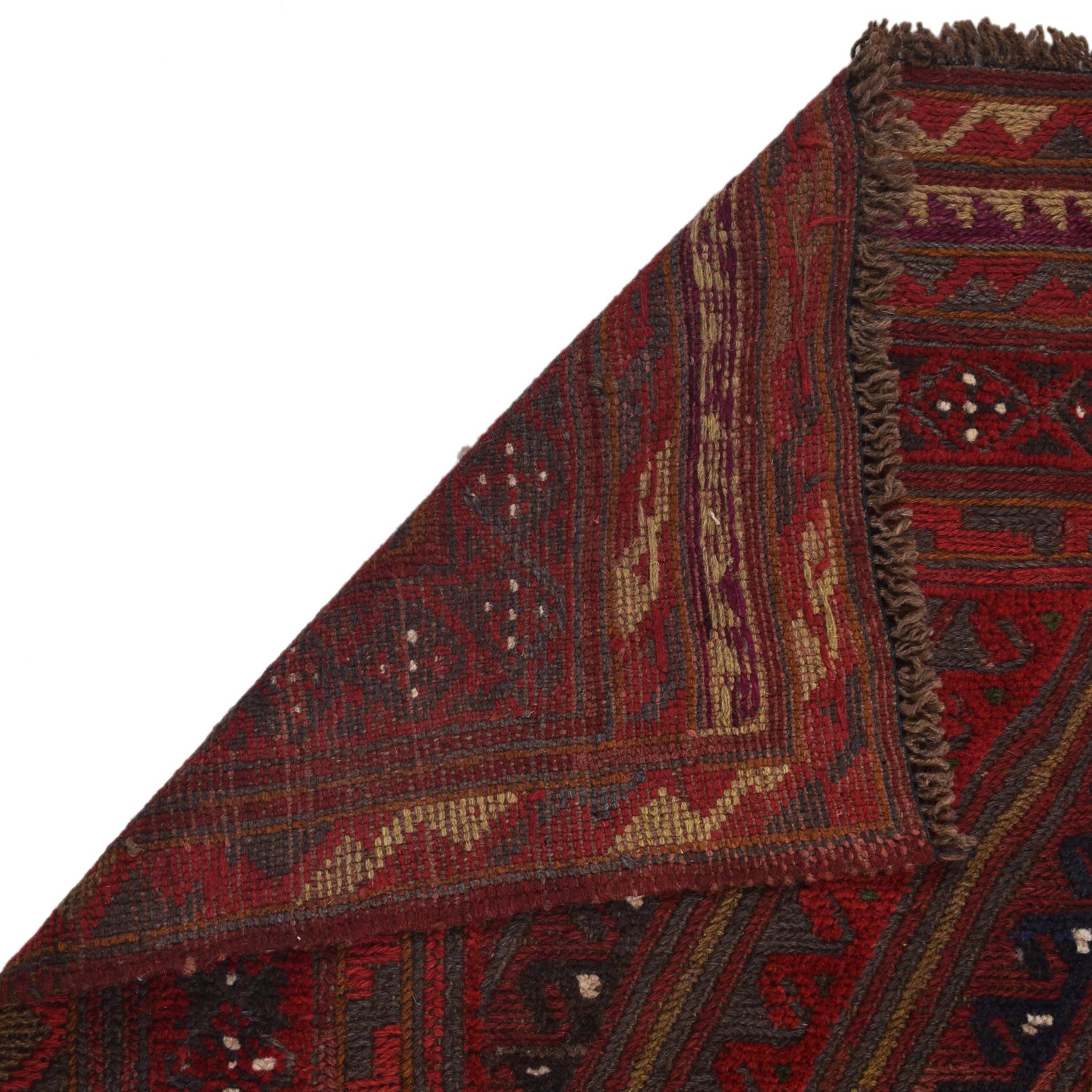 Mashwani Runner Rug Handmade Multi Geometric 4x4 ft