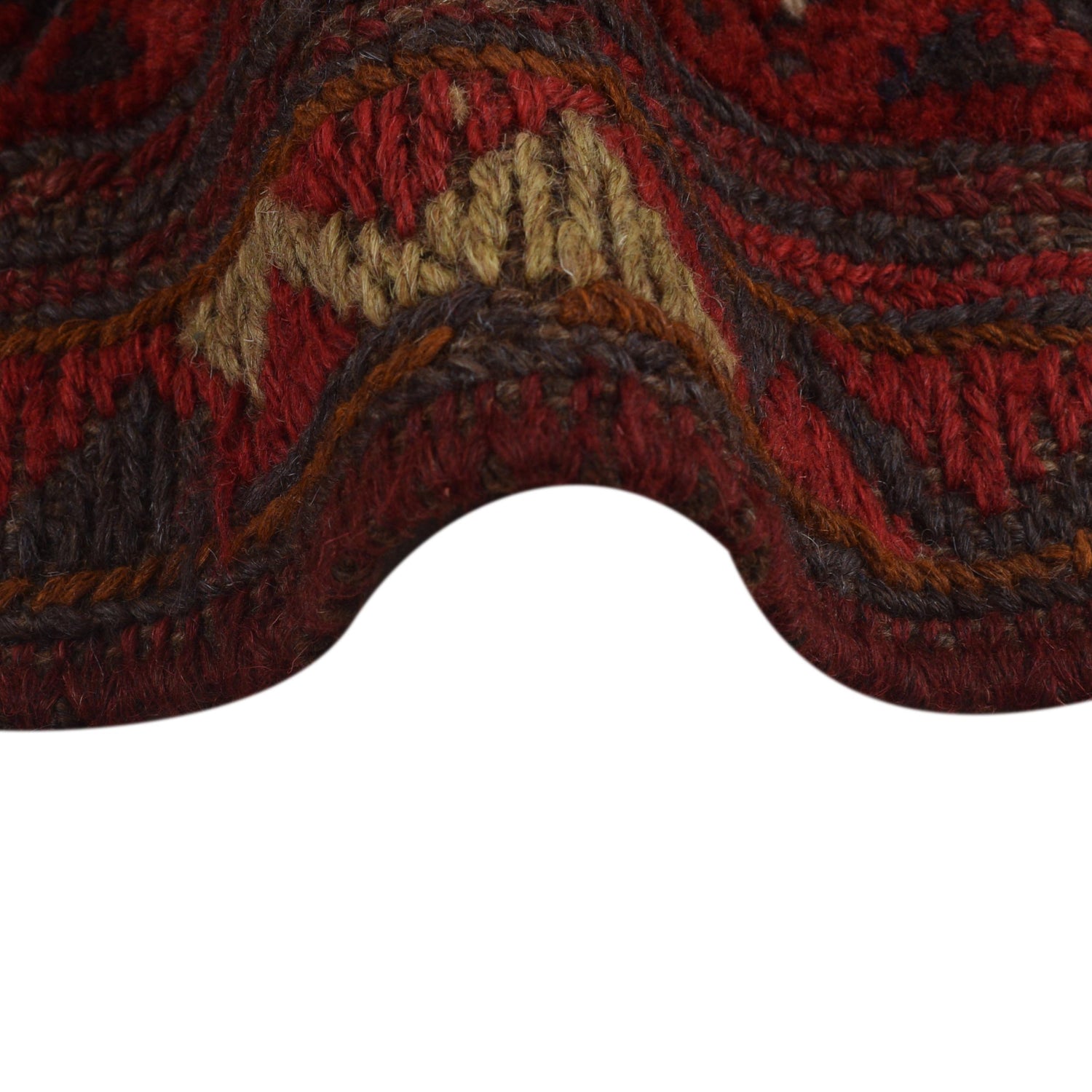 Mashwani Runner Rug Handmade Multi Geometric 4x4 ft