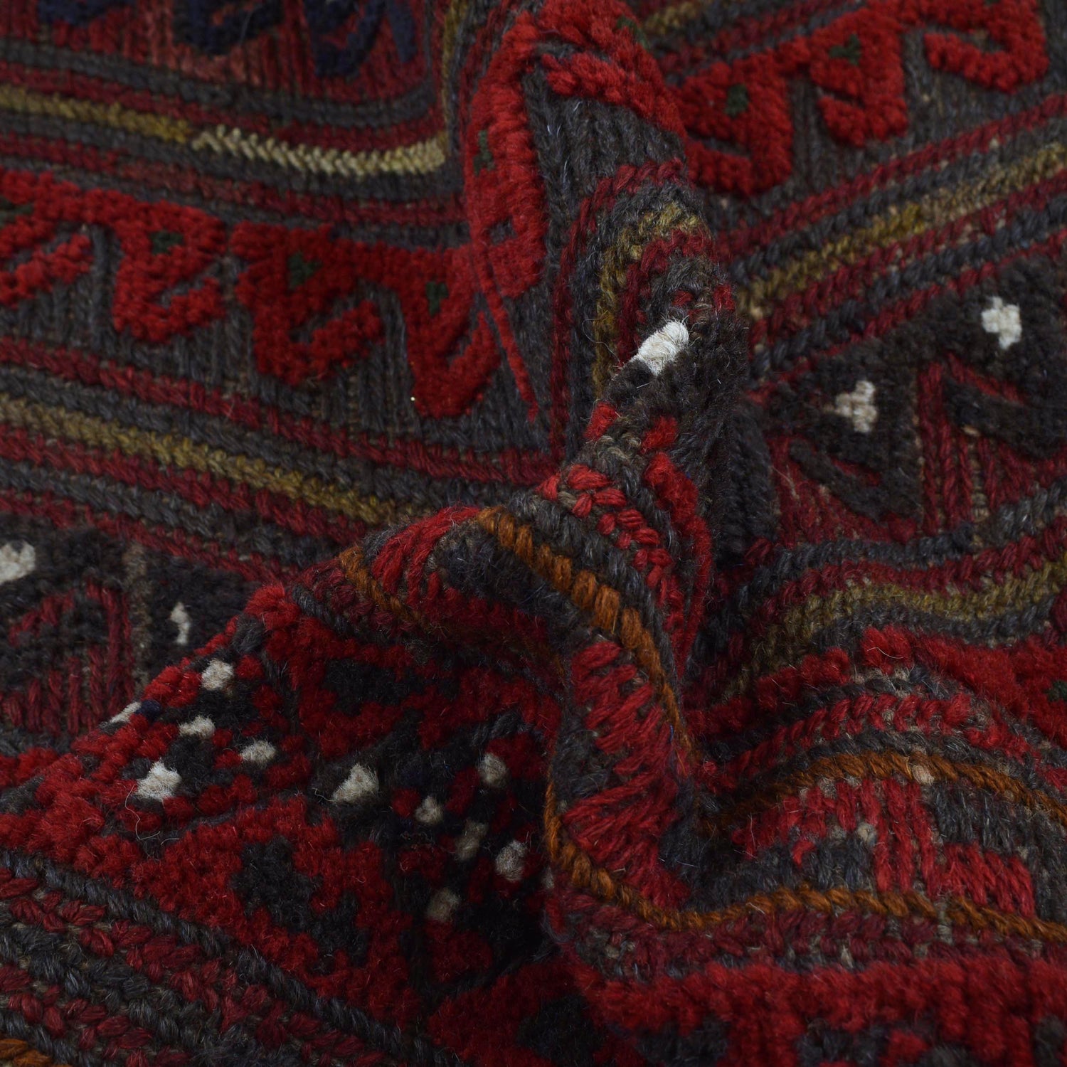 Mashwani Runner Rug Handmade Multi Geometric 4x4 ft