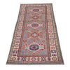 Kazak Rug Handmade Gray Medallion 6' Runner