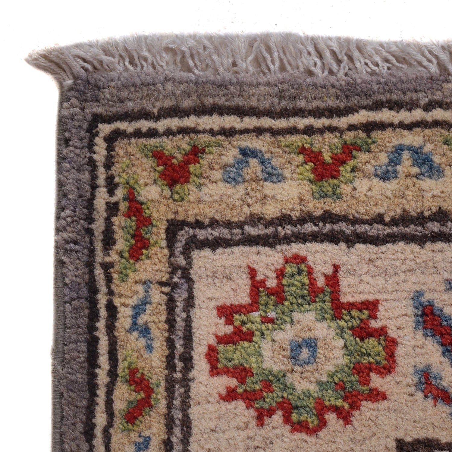 Kazak Rug Handmade Gray Medallion 6' Runner