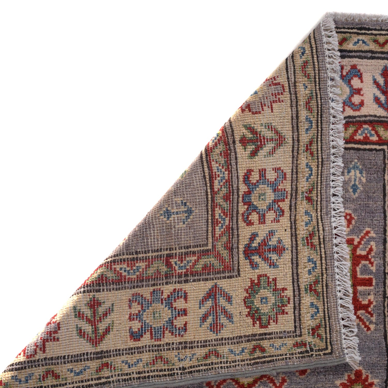 Kazak Rug Handmade Gray Medallion 6' Runner