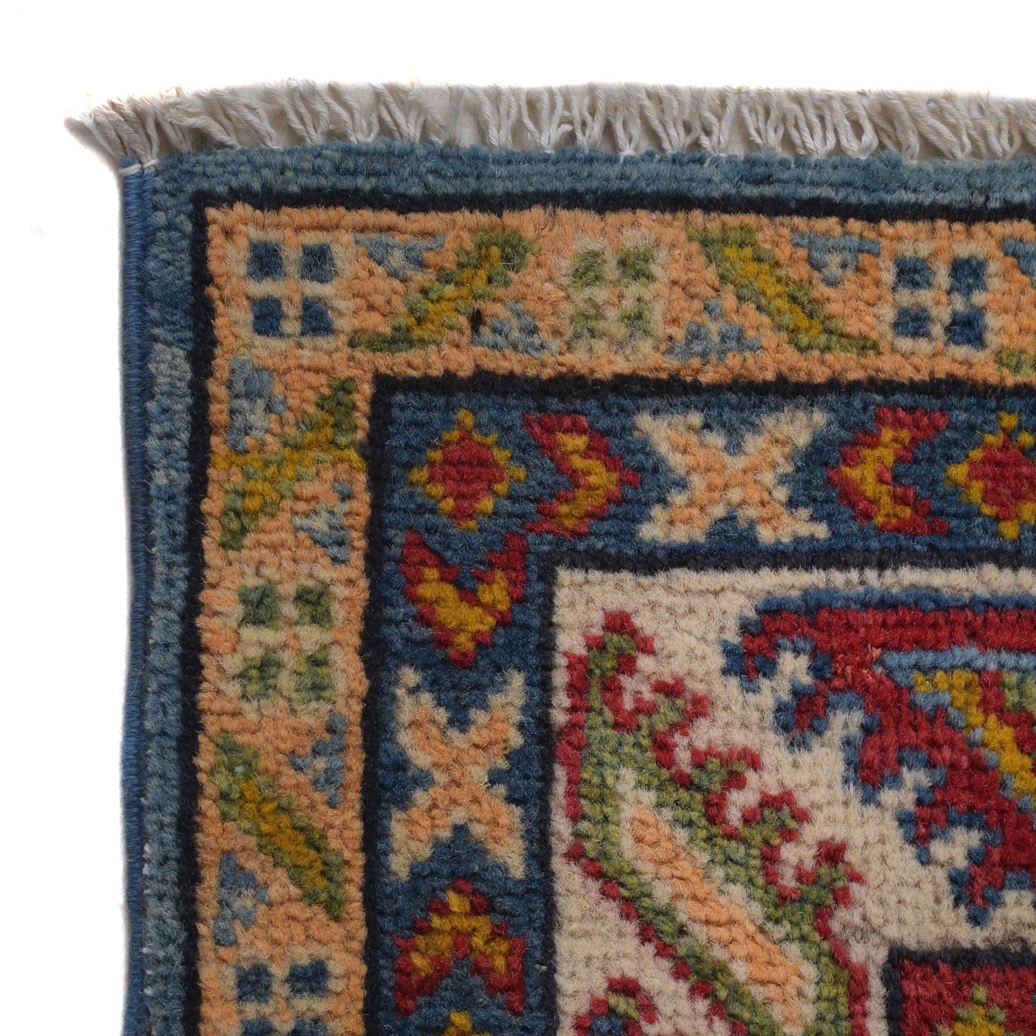 Kazak Rug Handmade Blue Medallion 6' Runner