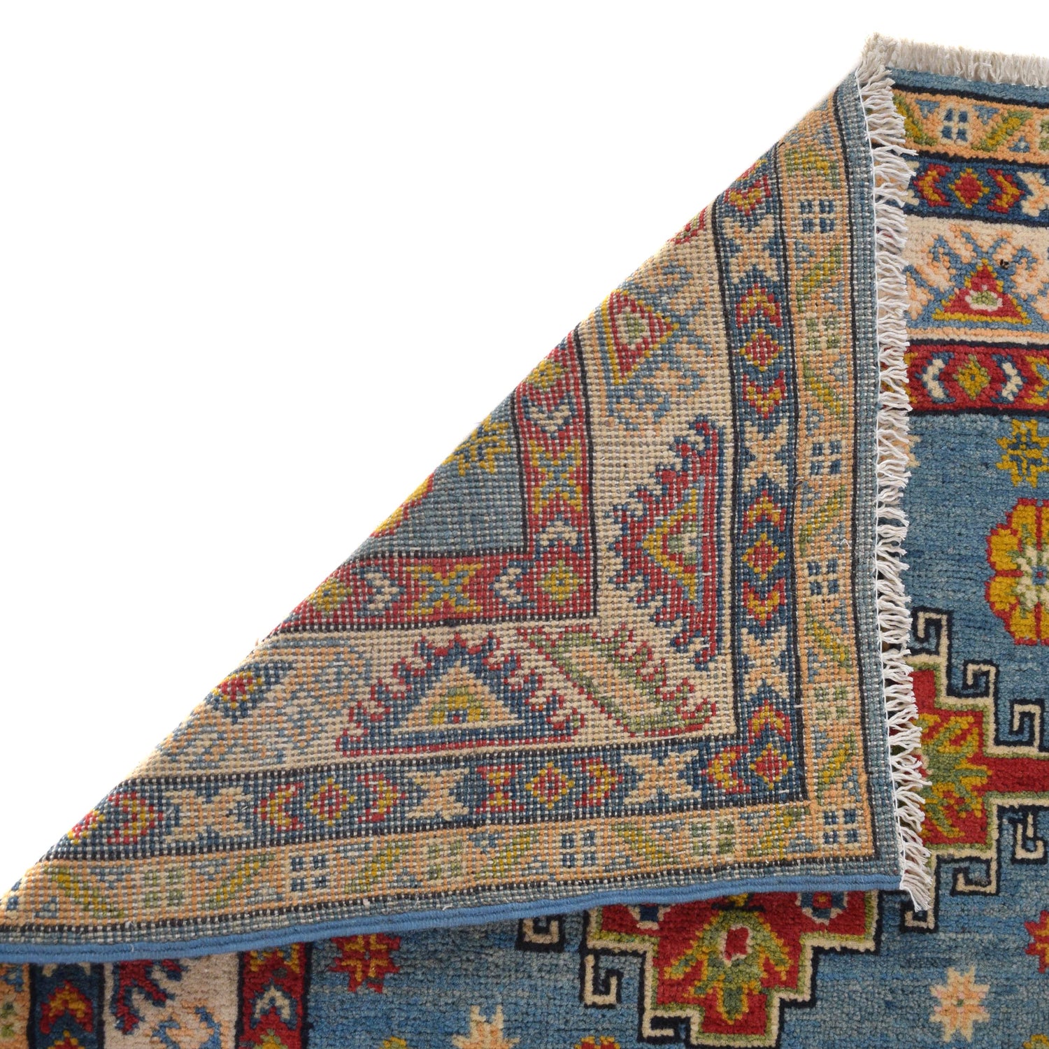 Kazak Rug Handmade Blue Medallion 6' Runner