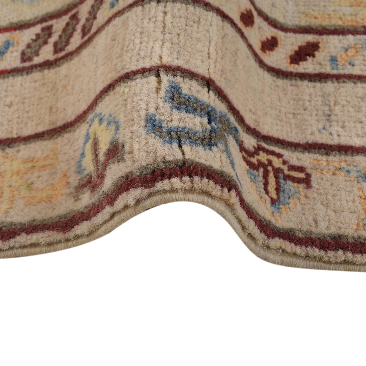 Kazak Rug Handmade Beige Medallion 8' Runner