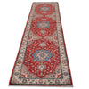Kazak Rug Handmade Red Medallion 10' Runner