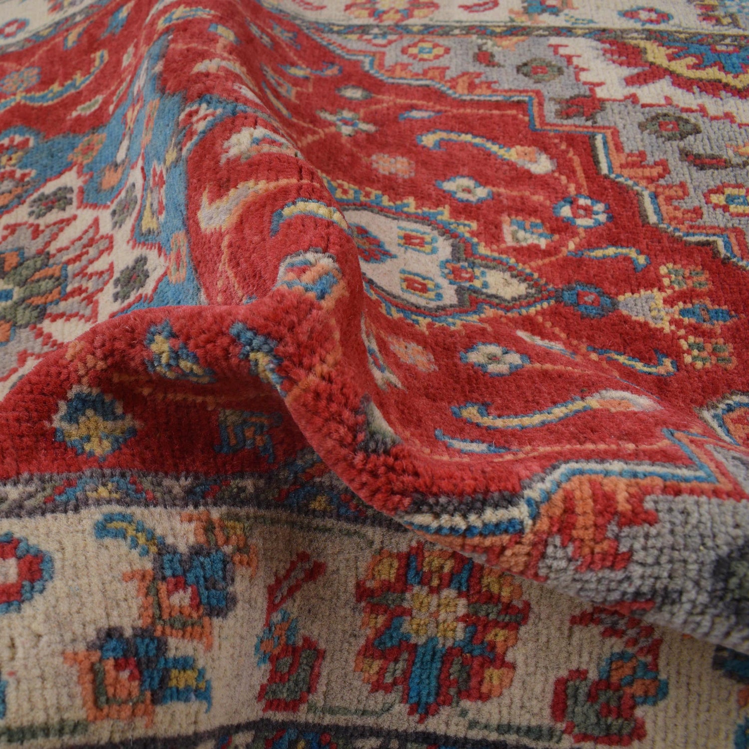 Kazak Rug Handmade Red Medallion 10' Runner