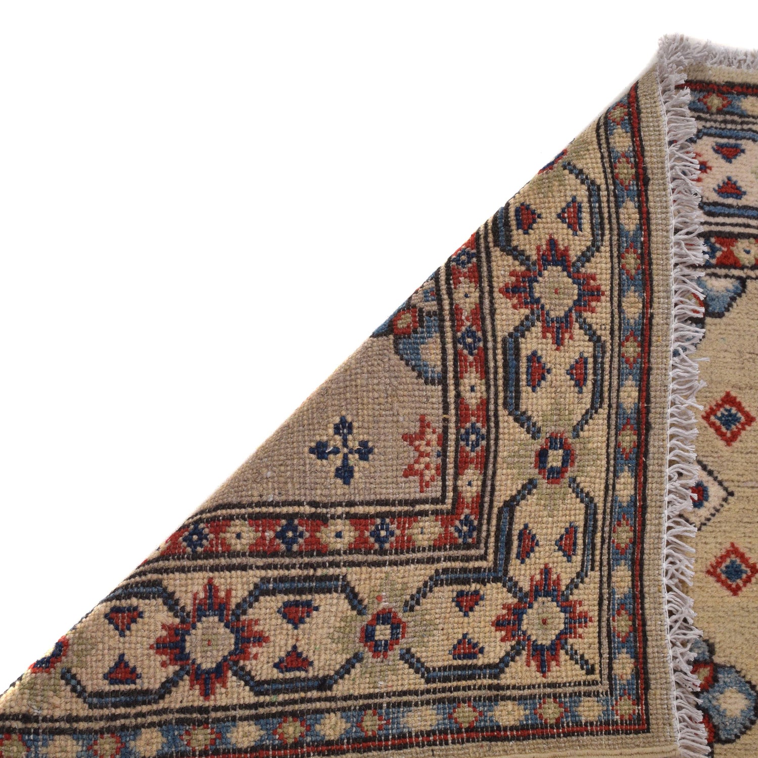 Kazak Rug Handmade Beige Medallion 10' Runner