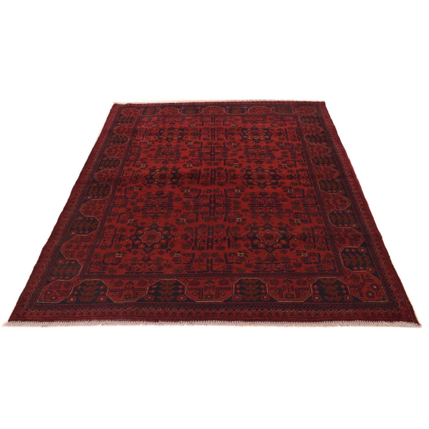Khal Mohammadi Rug Handmade Red 4x7 ft