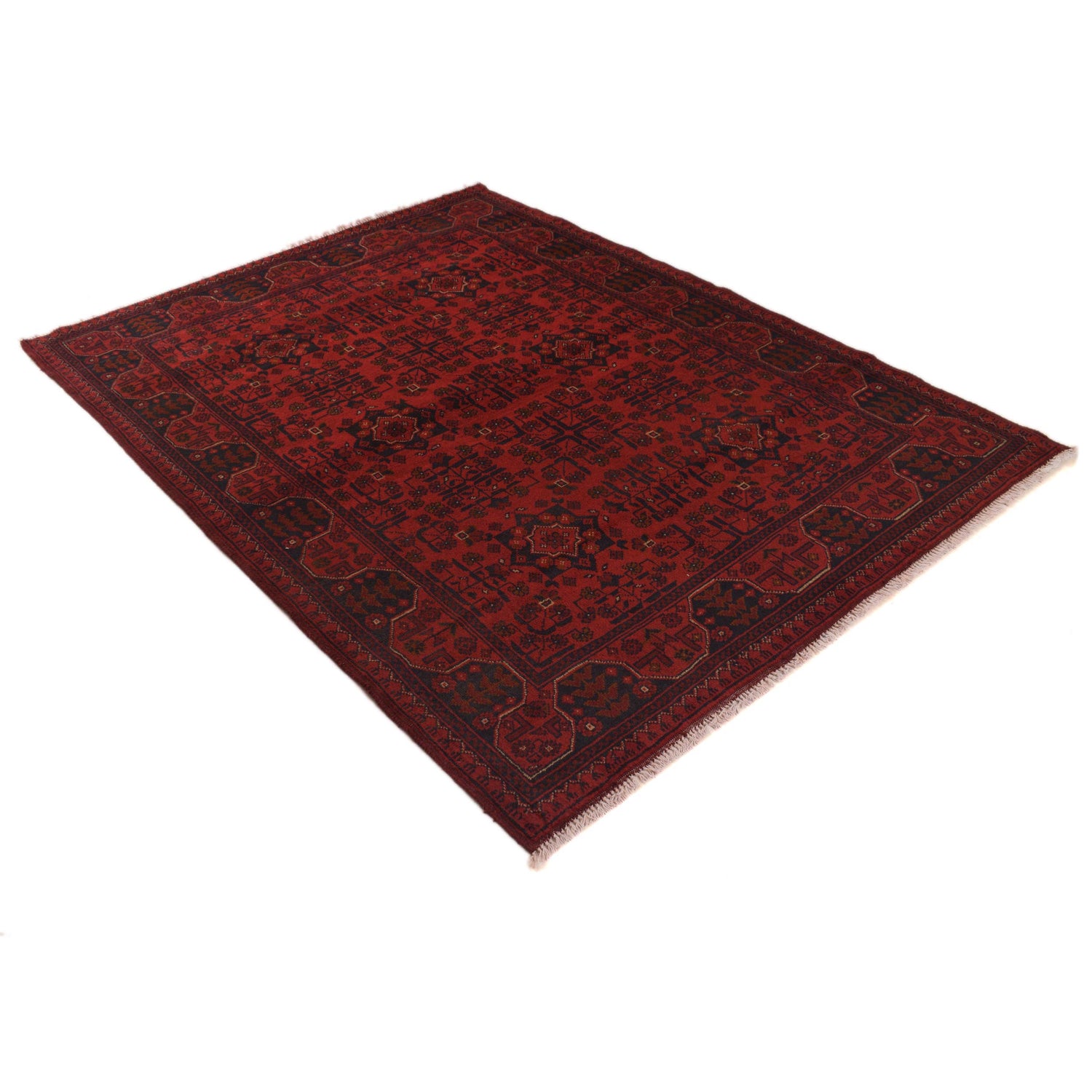 Khal Mohammadi Rug Handmade Red 4x7 ft