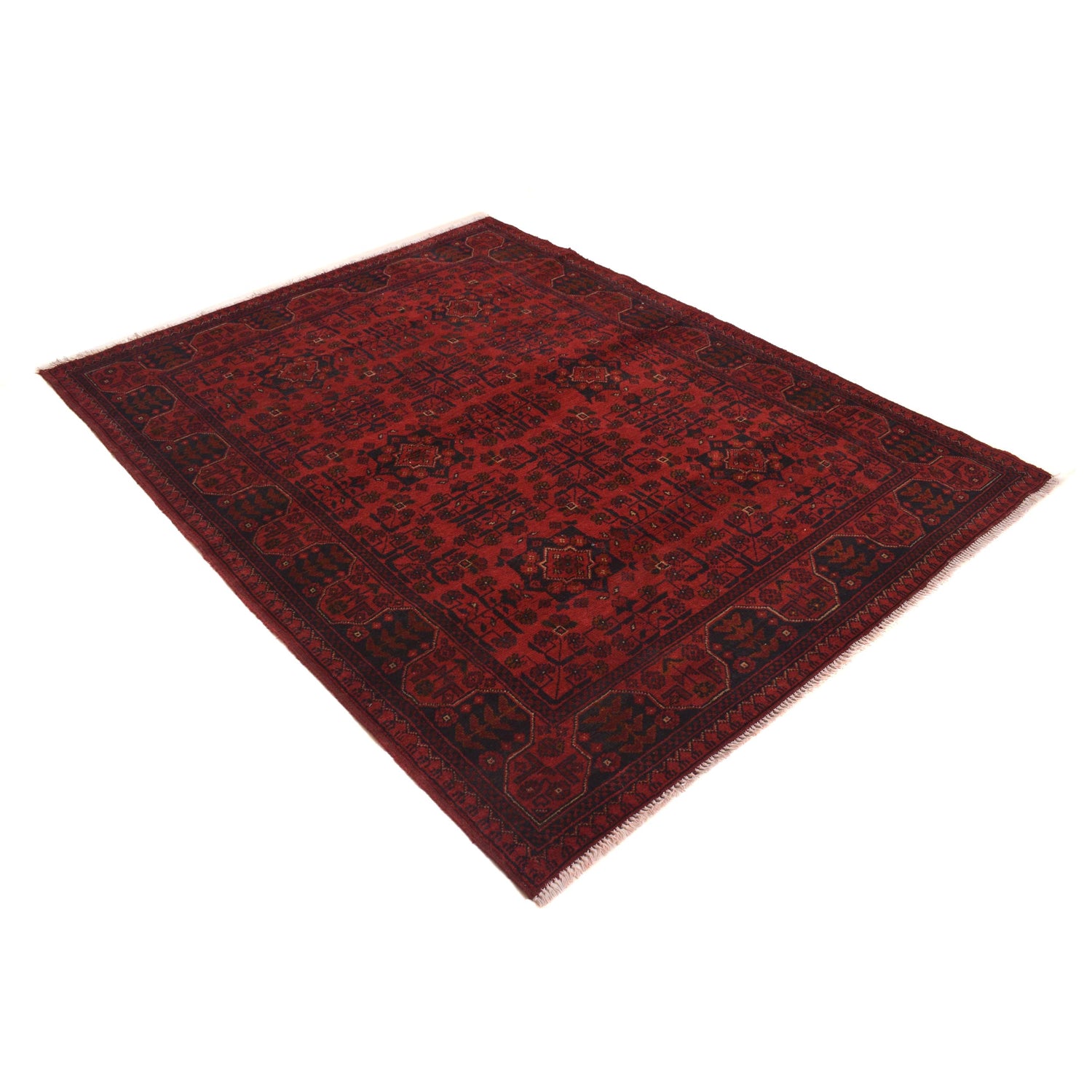 Khal Mohammadi Rug Handmade Red 4x7 ft