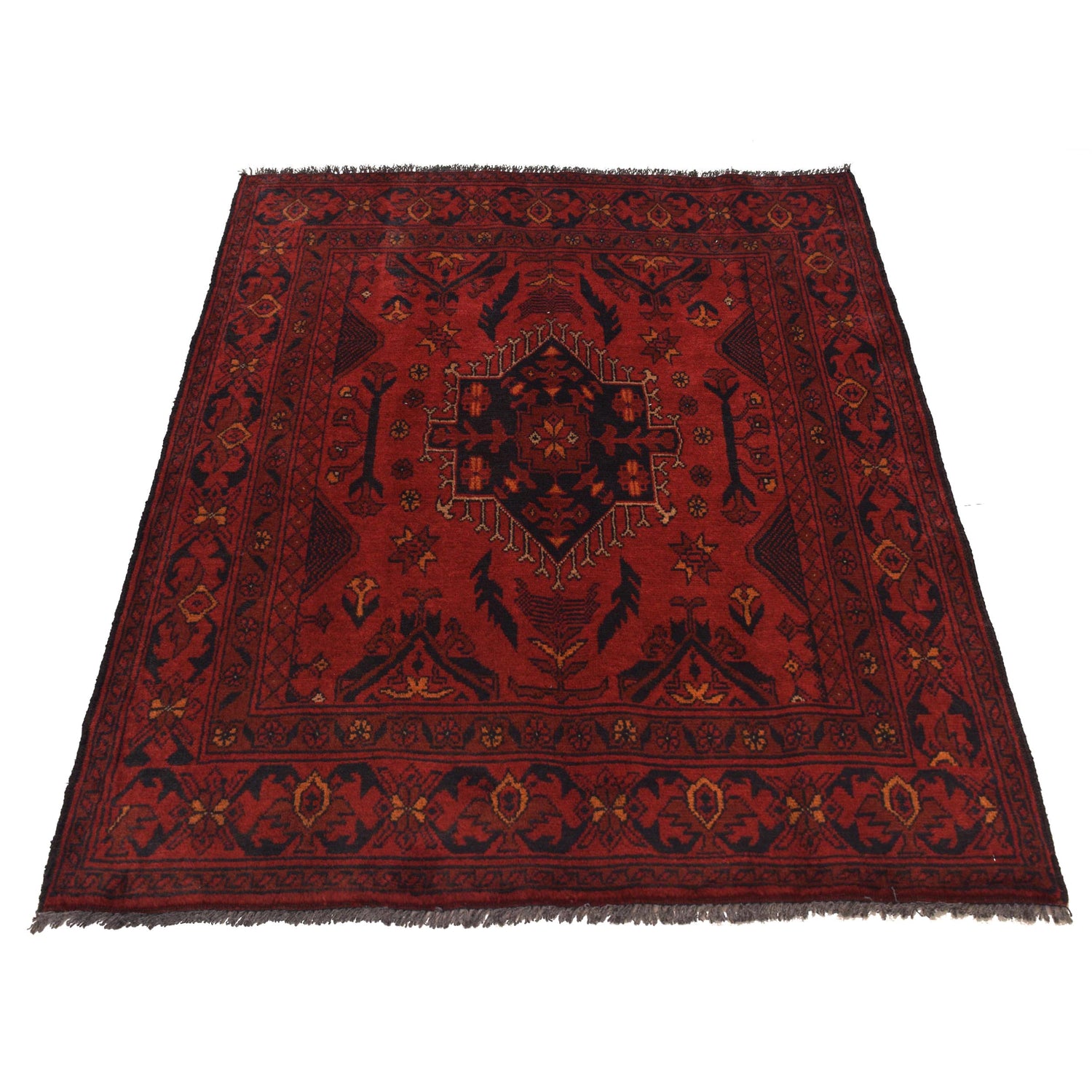 Khal Mohammadi Rug Handmade Red 3x5 ft