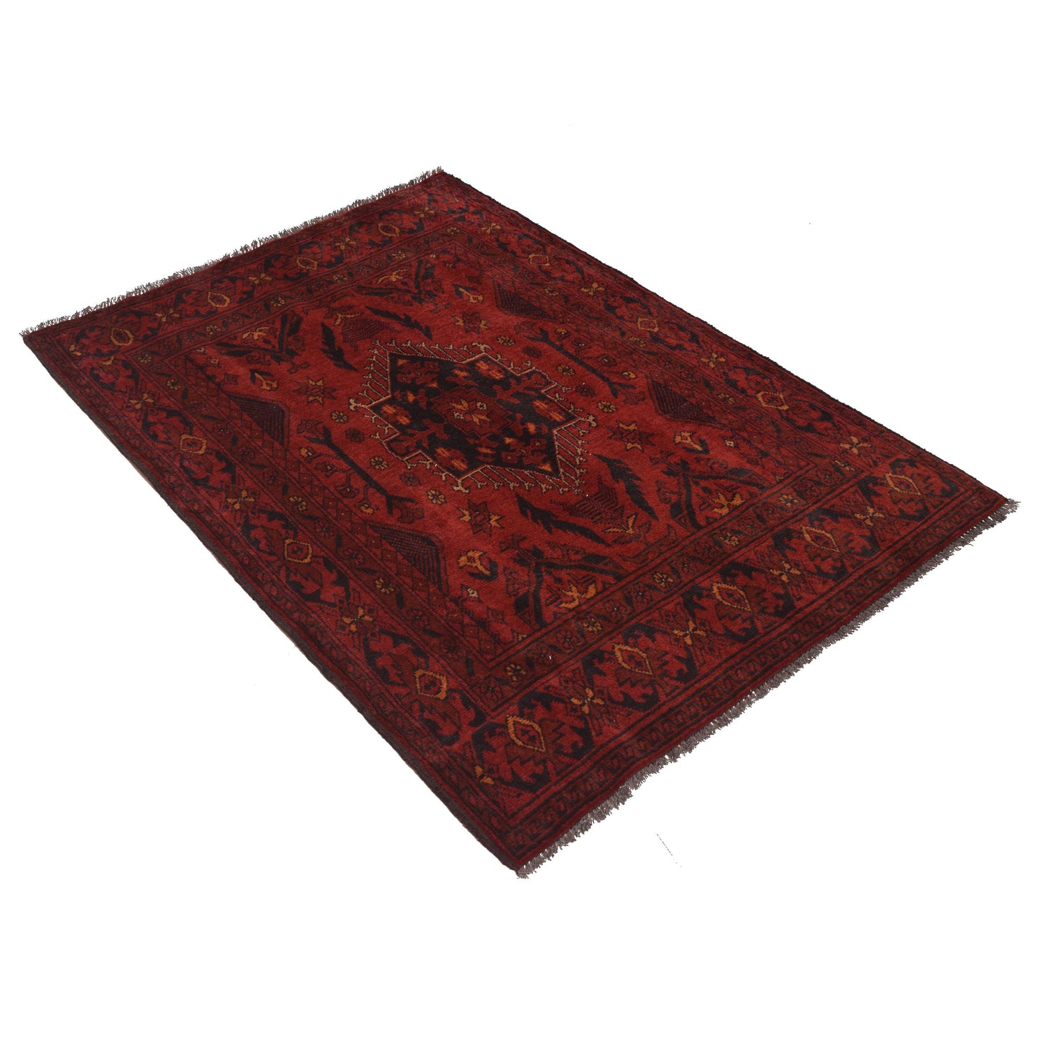 Khal Mohammadi Rug Handmade Red 3x5 ft