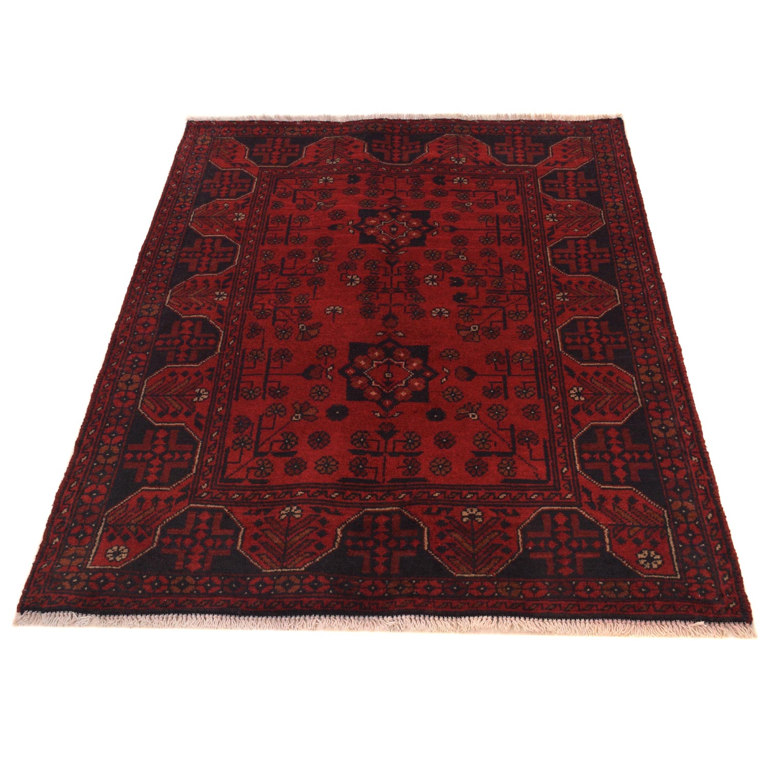 Khal Mohammadi Rug Handmade Red 3x5 ft