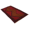 Baluchi Rug Handmade Red Geometric 4x6 ft