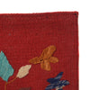 Embroidery Kilim Area Rug Handmade Red Animal 4x7 ft