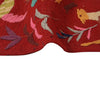 Embroidery Kilim Area Rug Handmade Red Animal 4x7 ft