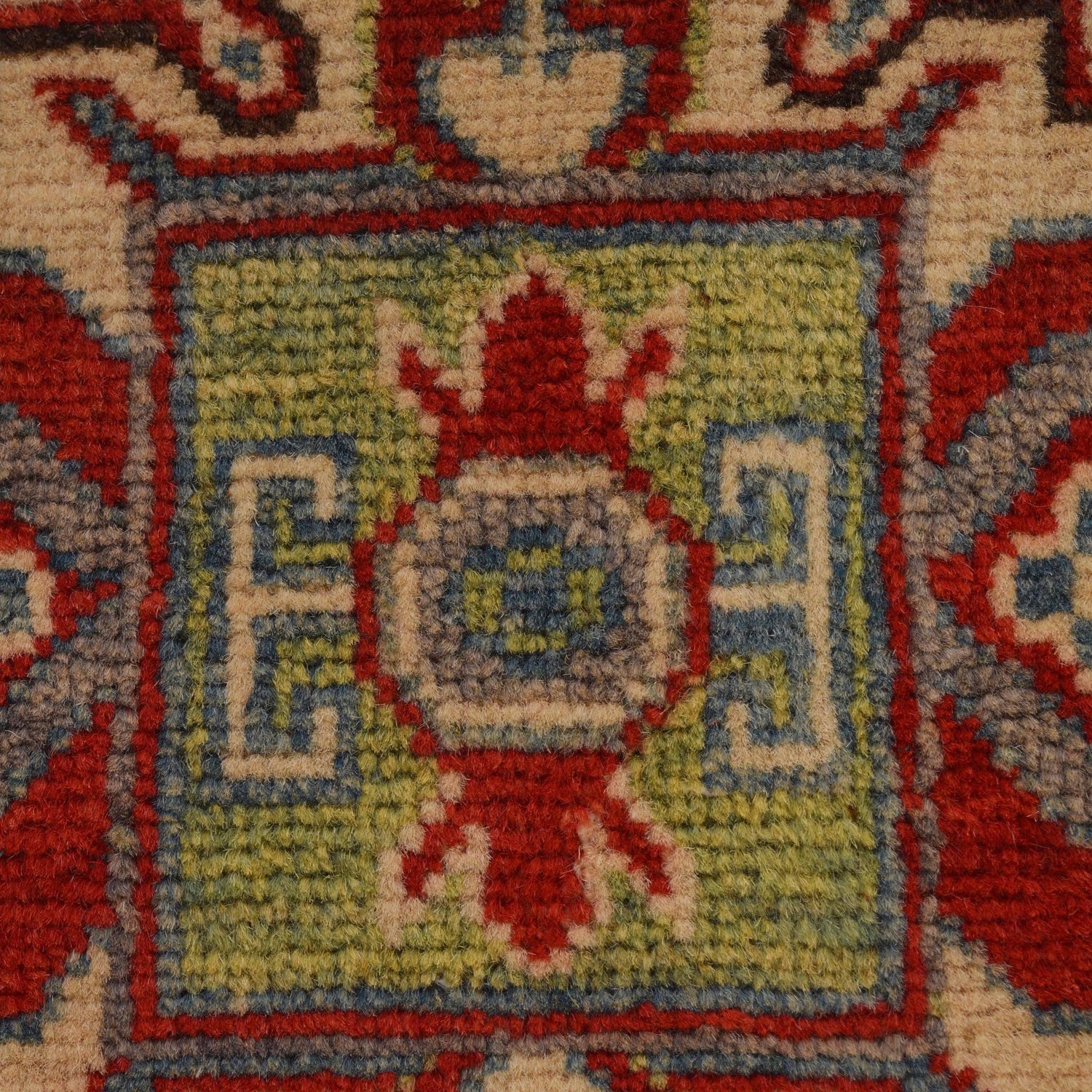 Kazak Rug Handmade Blue Medallion 3x5 ft