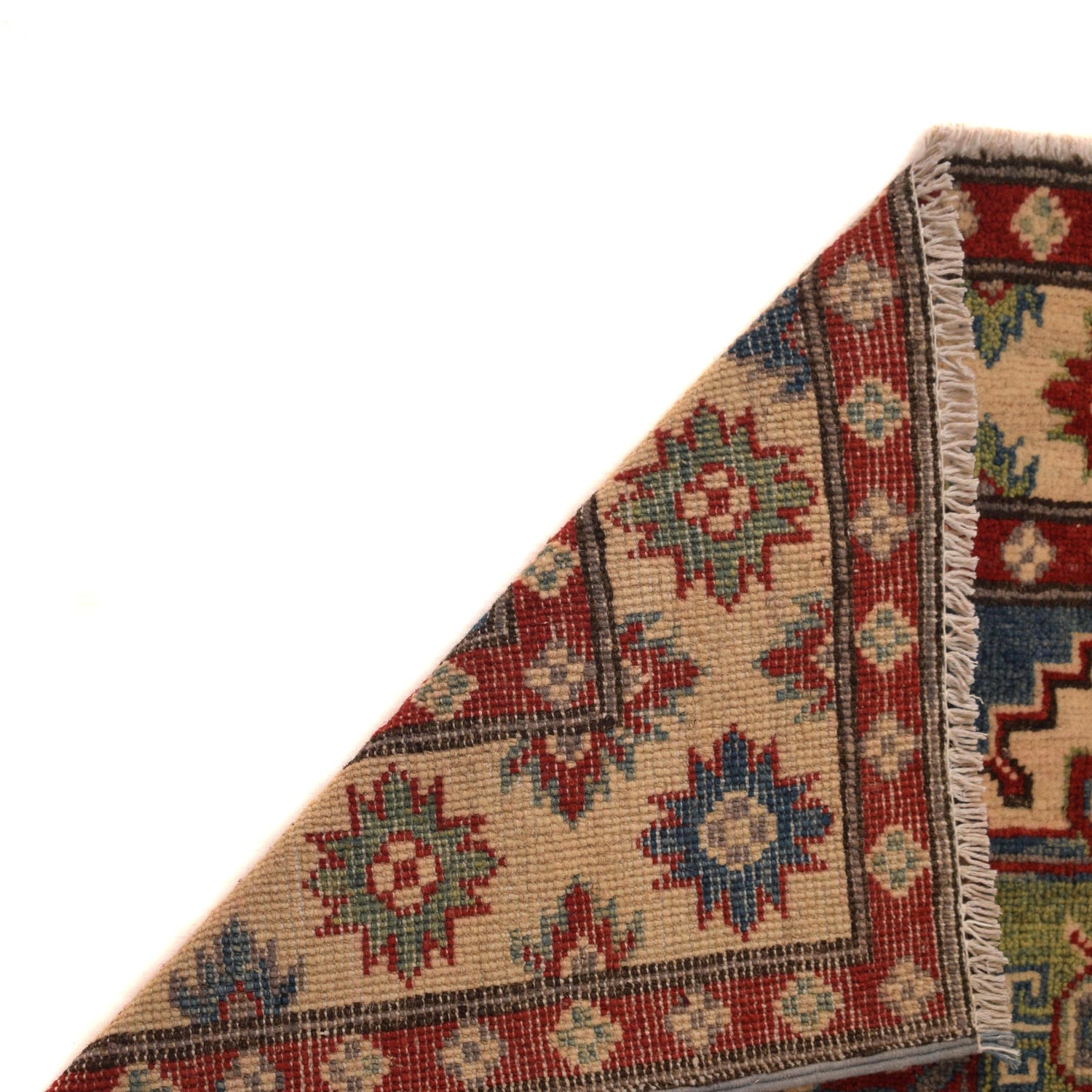 Kazak Rug Handmade Blue Medallion 3x5 ft