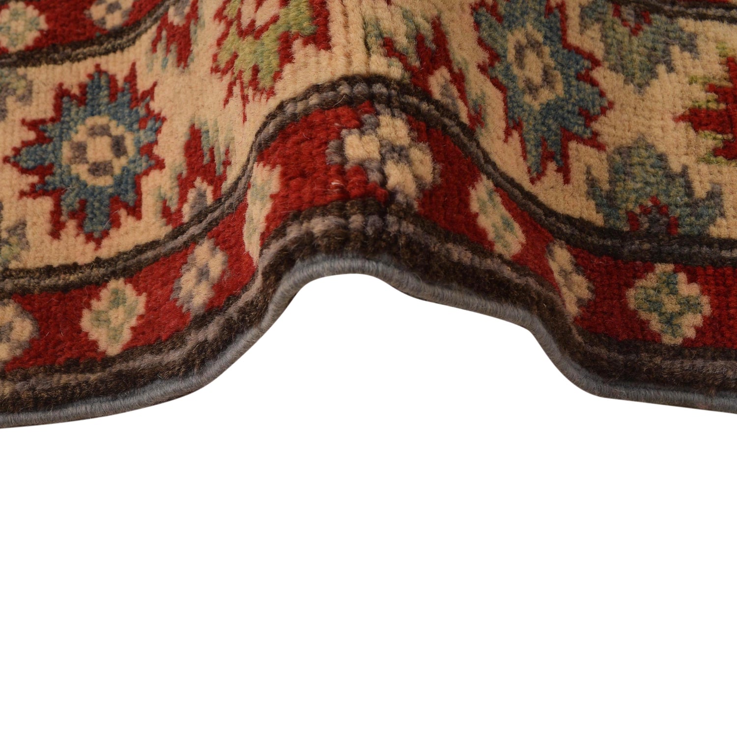 Kazak Rug Handmade Blue Medallion 3x5 ft
