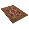 Mamluk Area Rug Handmade Brown Medallion 3x5 ft