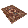 Mamluk Area Rug Handmade Brown Medallion 3x5 ft