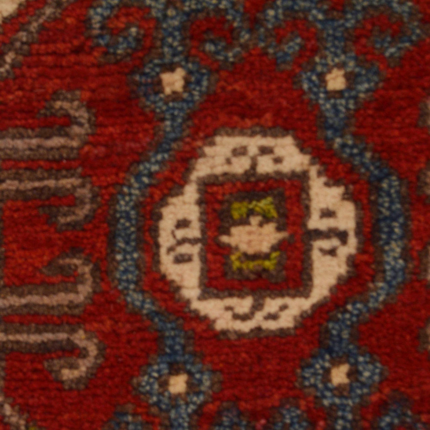 Mamluk Area Rug Handmade Brown Medallion 3x5 ft