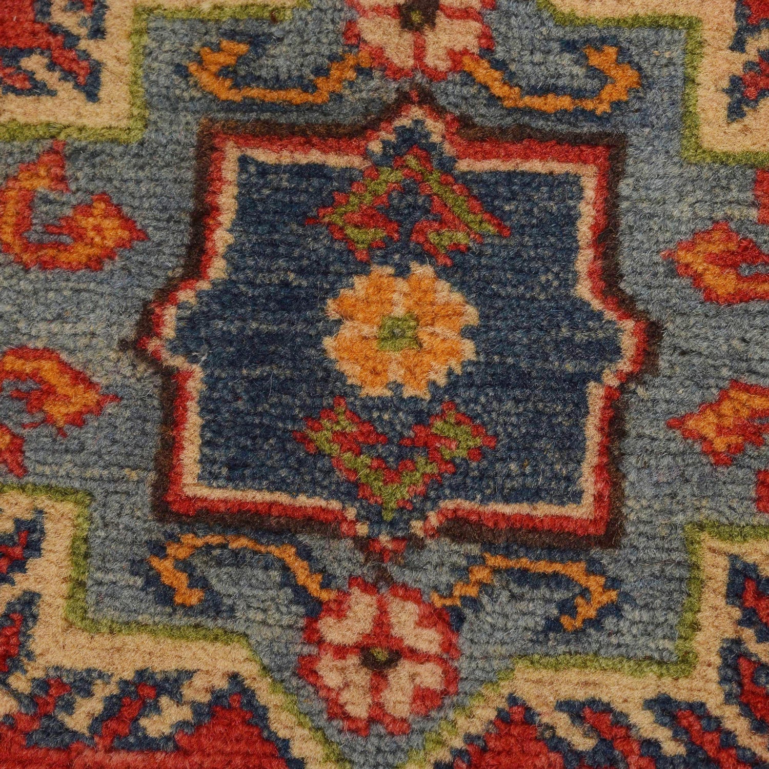 Kazak Rug Handmade Red Medallion 3x5 ft