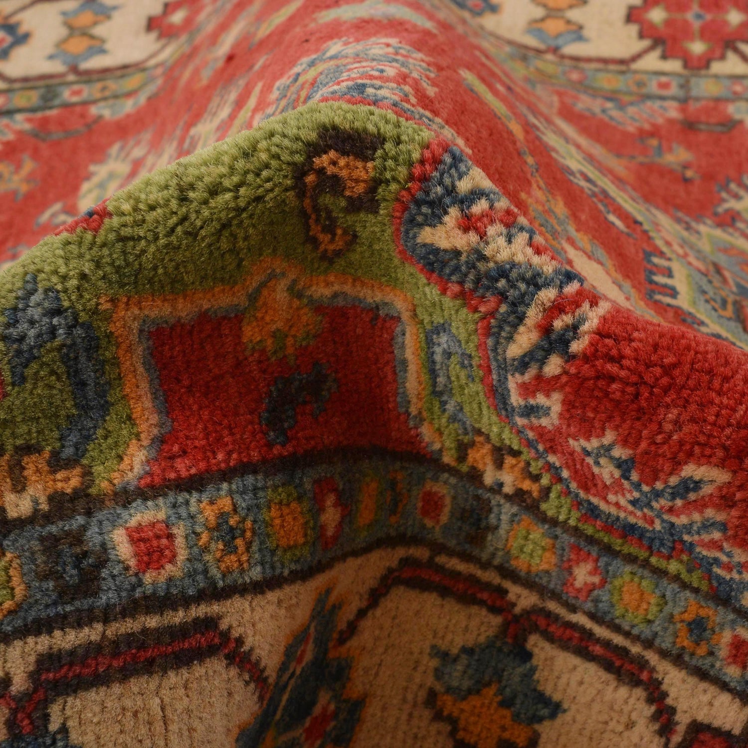 Kazak Rug Handmade Red Medallion 3x5 ft