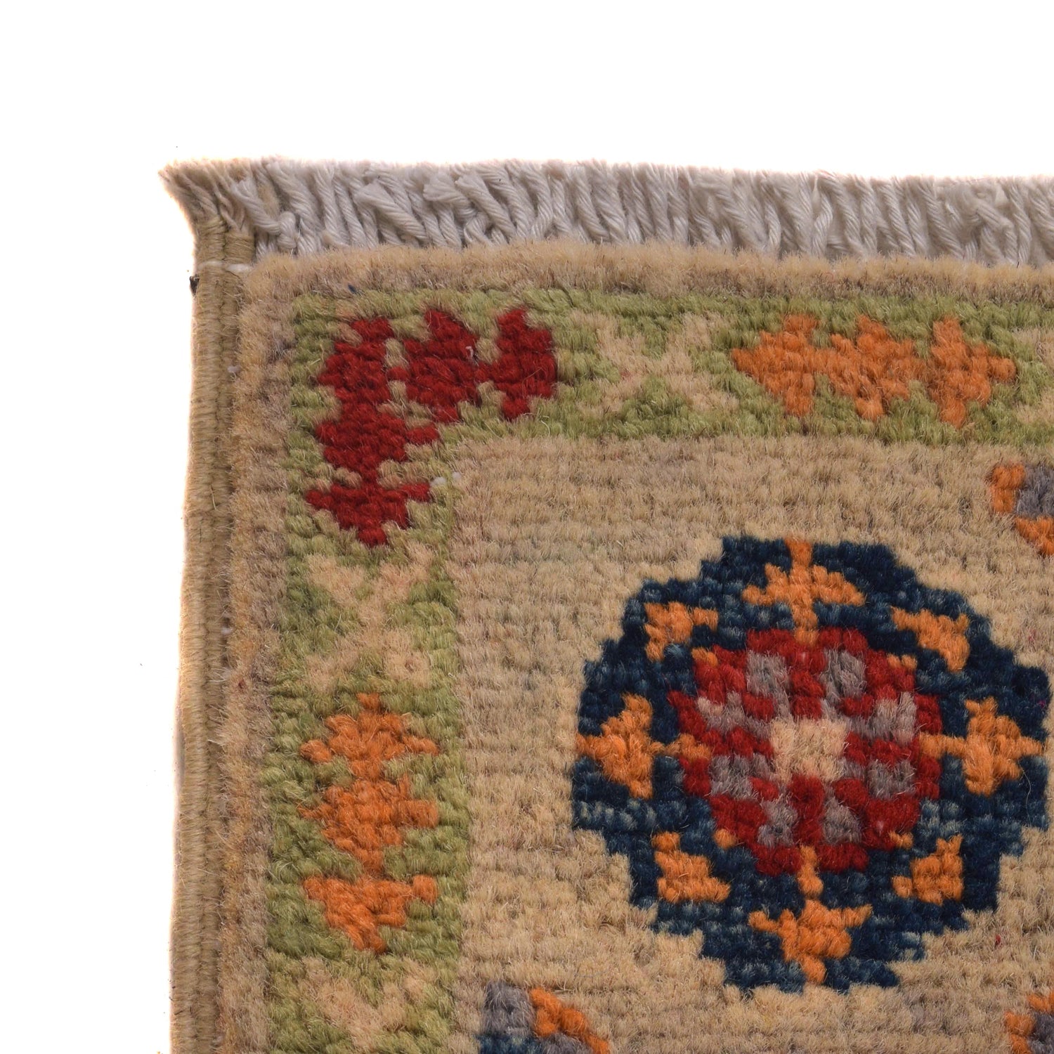 Kazak Rug Handmade Beige Medallion 3x5 ft
