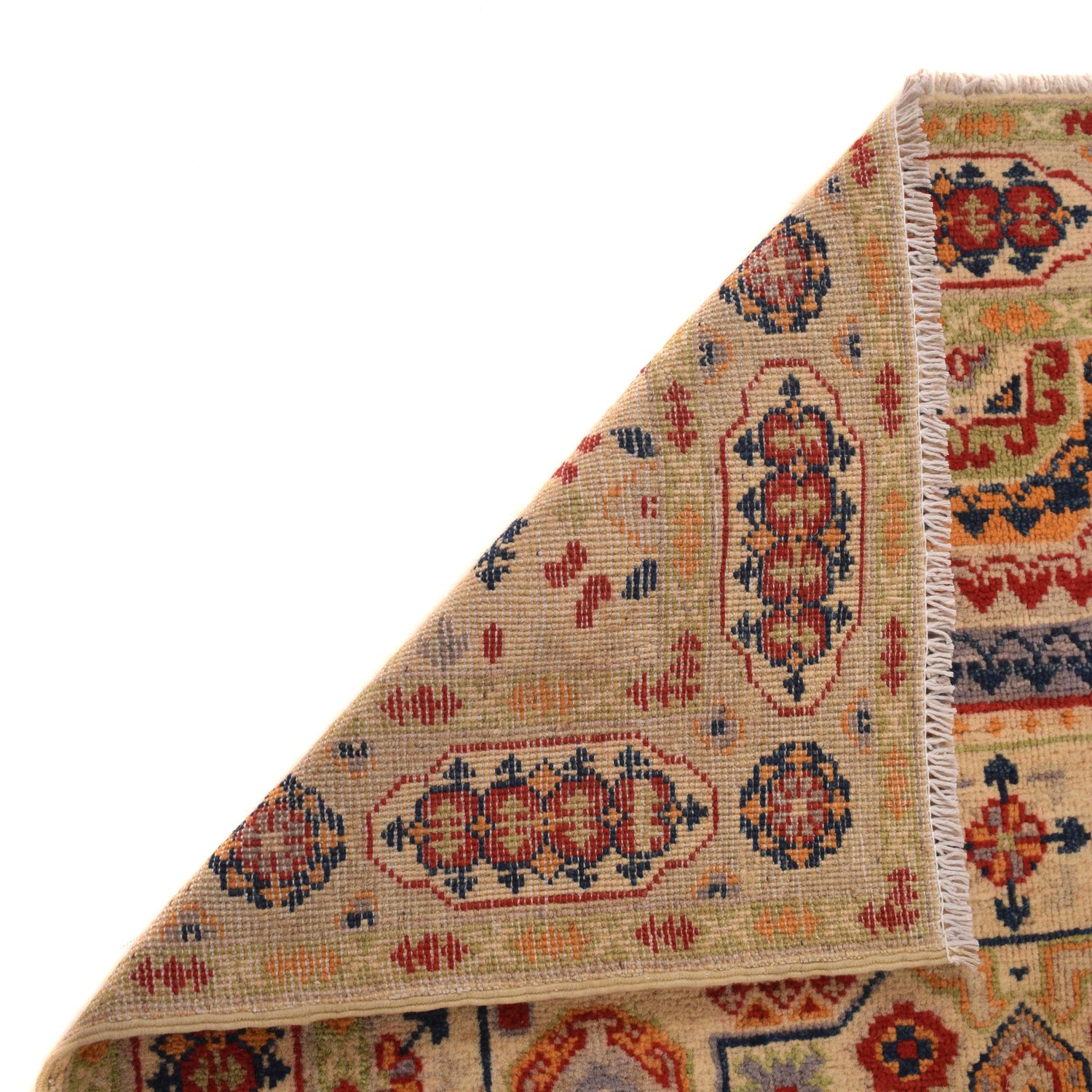 Kazak Rug Handmade Beige Medallion 3x5 ft