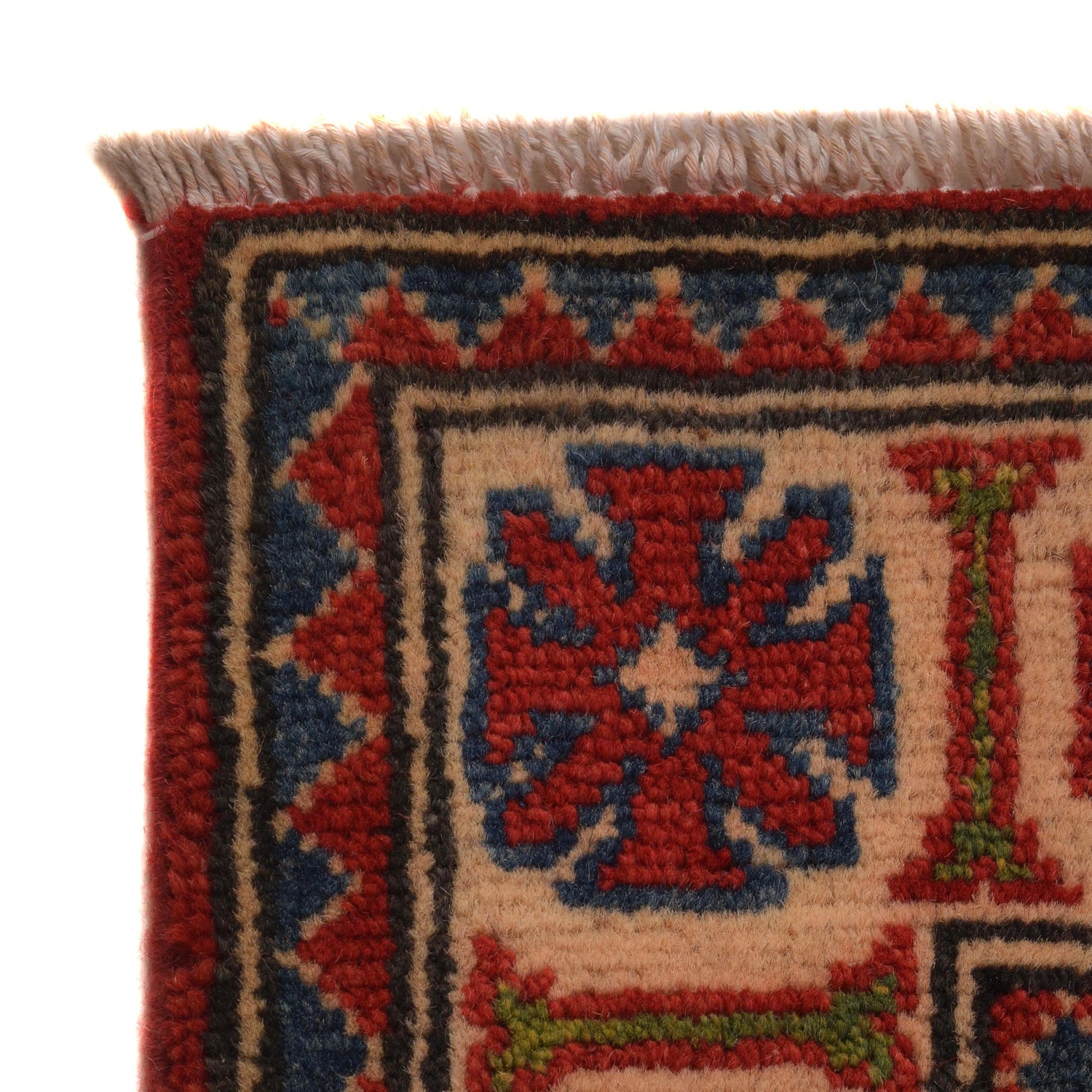 Kazak Rug Handmade Red Medallion 3x5 ft