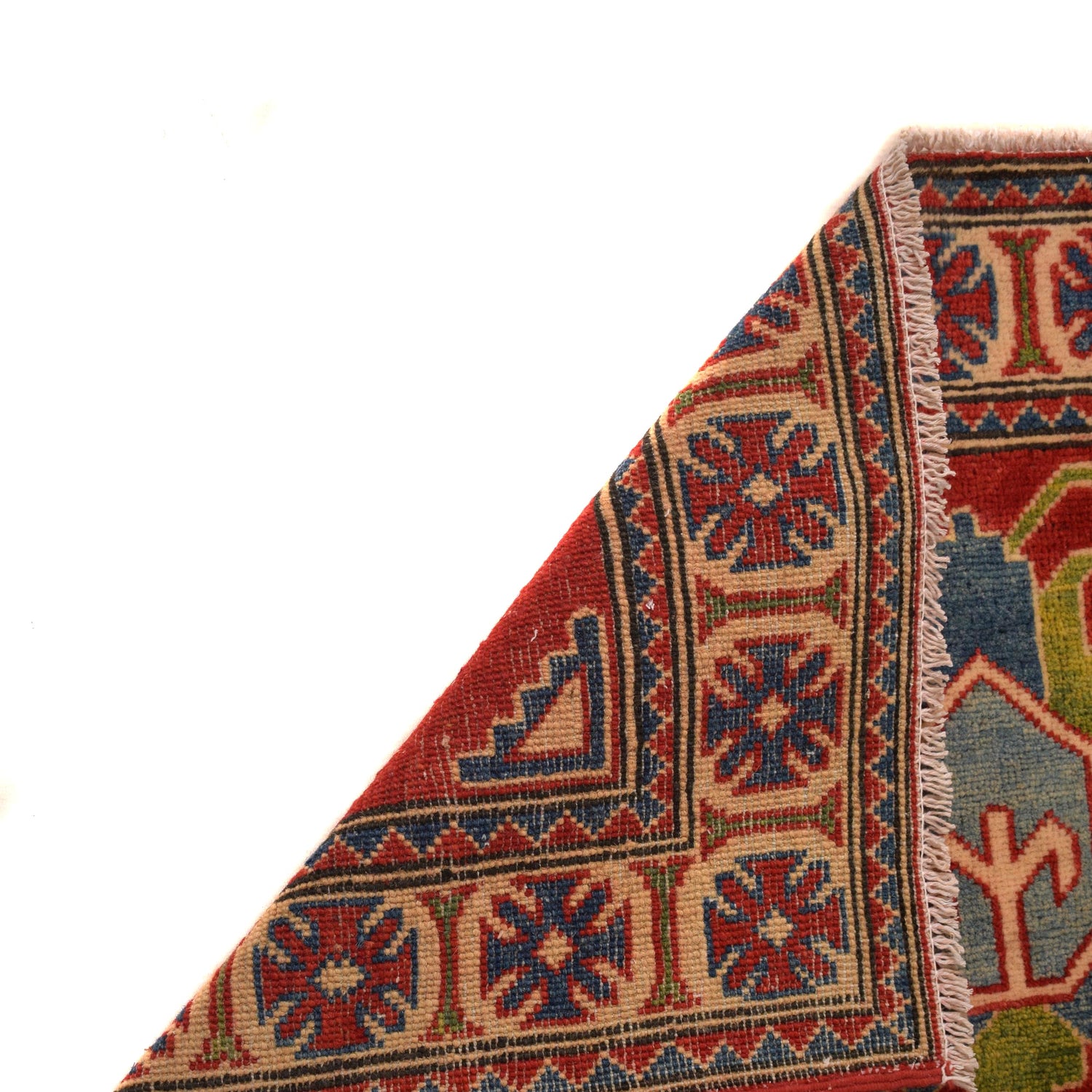Kazak Rug Handmade Red Medallion 3x5 ft