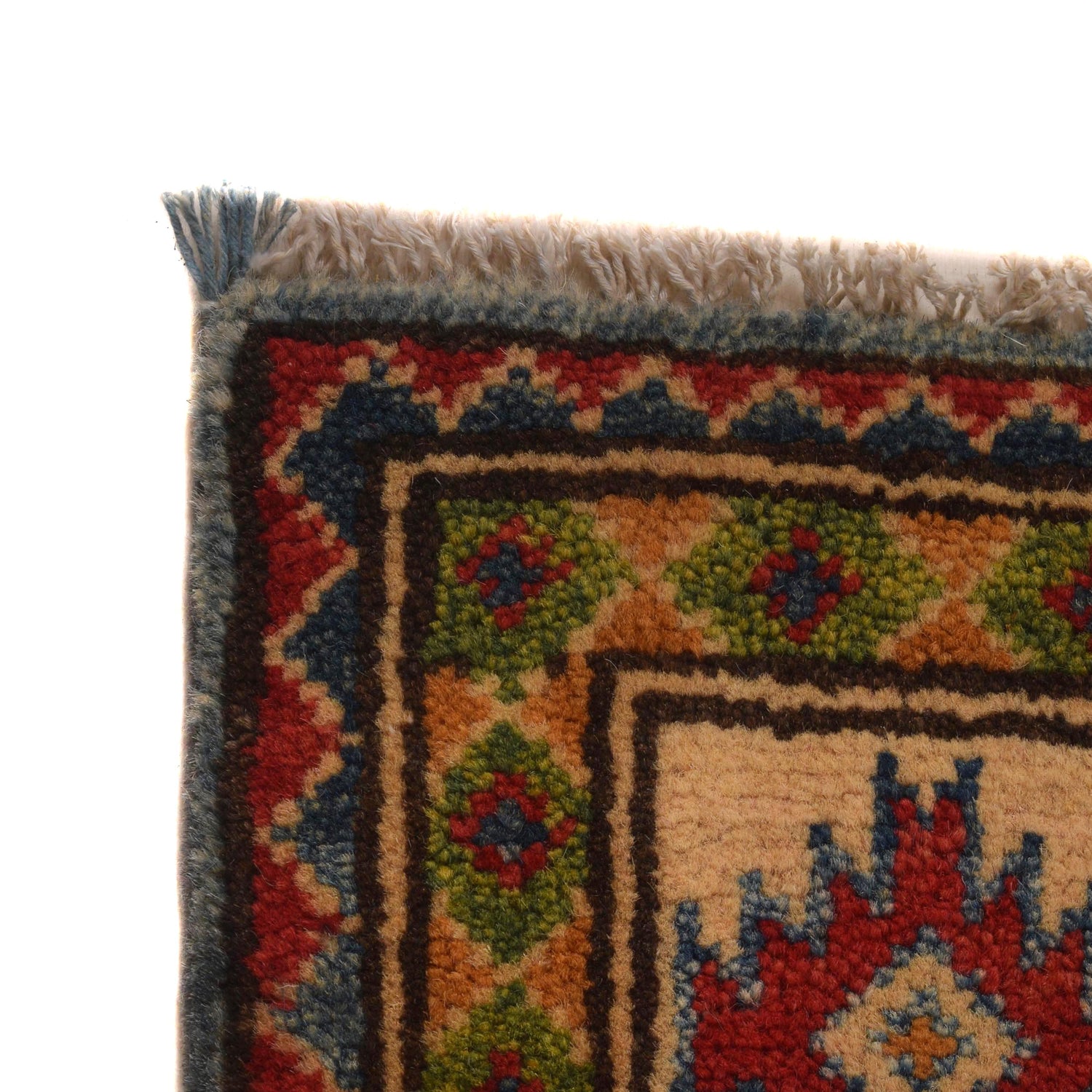 Kazak Rug Handmade Blue Medallion 3x5 ft