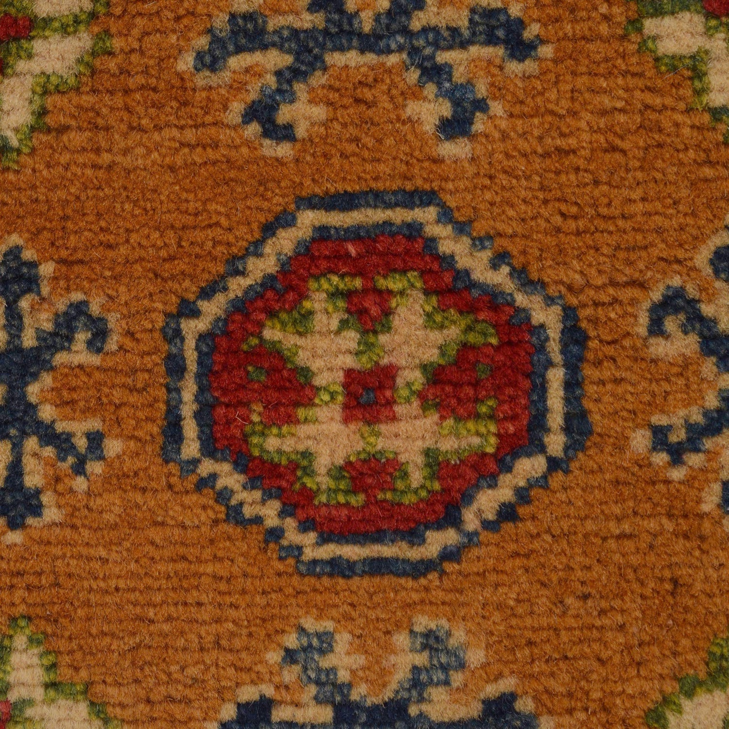 Kazak Rug Handmade Blue Medallion 3x5 ft