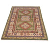 Kazak Rug Handmade Green Medallion 3x5 ft