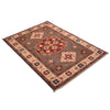 Kazak Rug Handmade Brown Medallion 3x5 ft